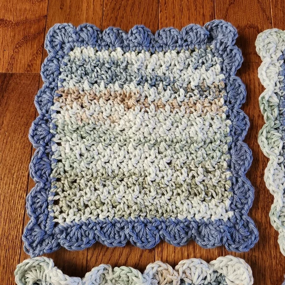 Crochet Stone Wash Washcloth and Face Disc Set - Picture 3 of 10